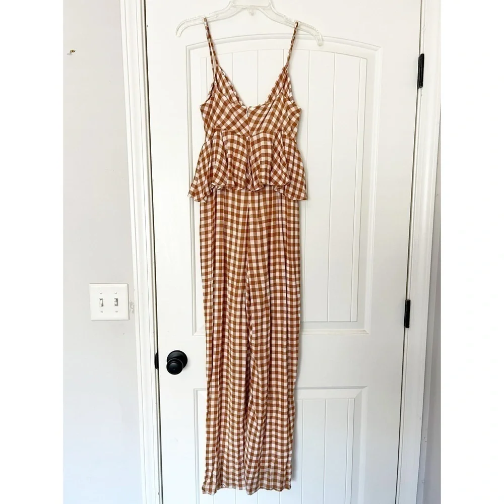 Saylor Laken Gingham Jumpsuit - Picture 6 of 9